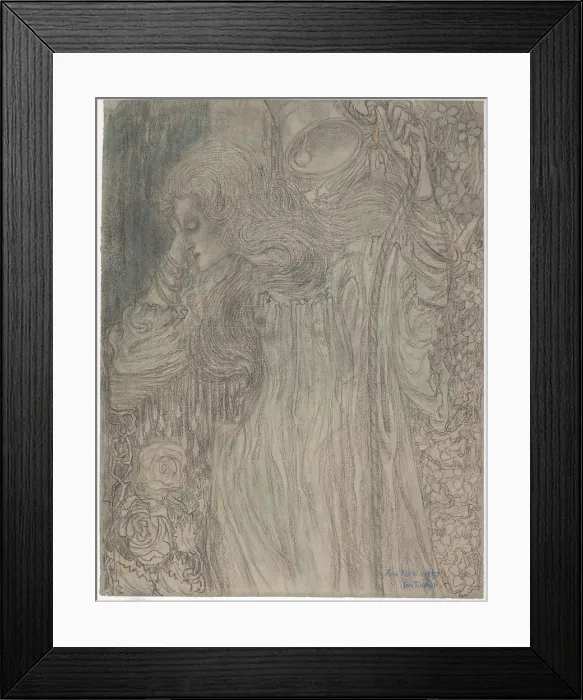 Framed Print : The Dreamer, 1897. Artist: Toorop, Jan (1858-1928) Framed Print : The Dreamer, 1897. Artist: Toorop, Jan (1858-1928)