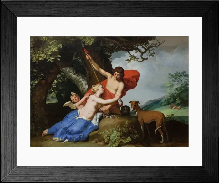 Framed Print : Venus and Adonis, 1632. Artist: Bloemaert, Abraham (1566-1651) Framed Print : Venus and Adonis, 1632. Artist: Bloemaert, Abraham (1566-1651)