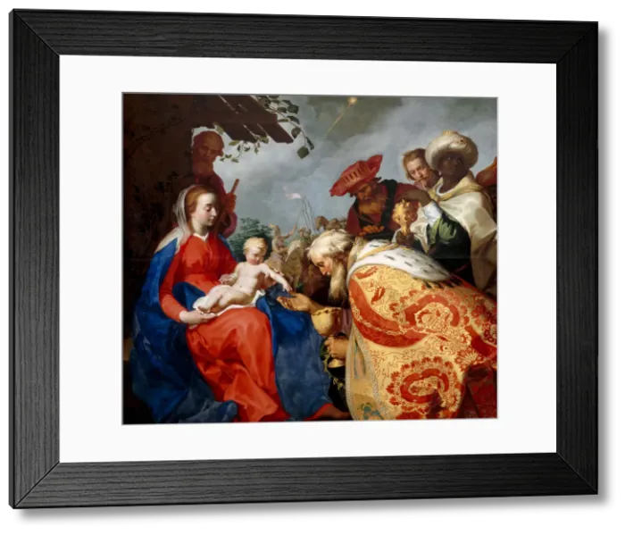 Framed Print : The Adoration of the Magi, 1624. Artist: Bloemaert, Abraham (1566-1651) Framed Print : The Adoration of the Magi, 1624. Artist: Bloemaert, Abraham (1566-1651)