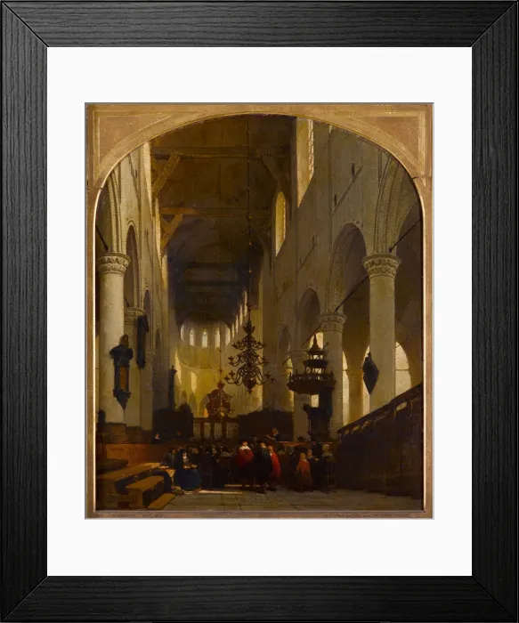 Framed Print : The Pieterskerk in Leiden, 1868. Artist: Bosboom, Johannes (1817-1891) Framed Print : The Pieterskerk in Leiden, 1868. Artist: Bosboom, Johannes (1817-1891)