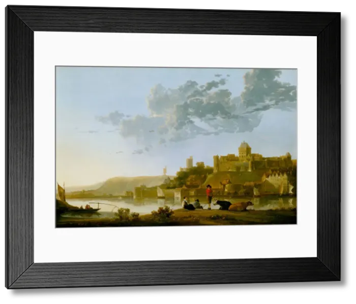 Framed Print : The Valkhof at Nijmegen, 1652-1654. Artist: Cuyp, Aelbert (1620-1691) Framed Print : The Valkhof at Nijmegen, 1652-1654. Artist: Cuyp, Aelbert (1620-1691)