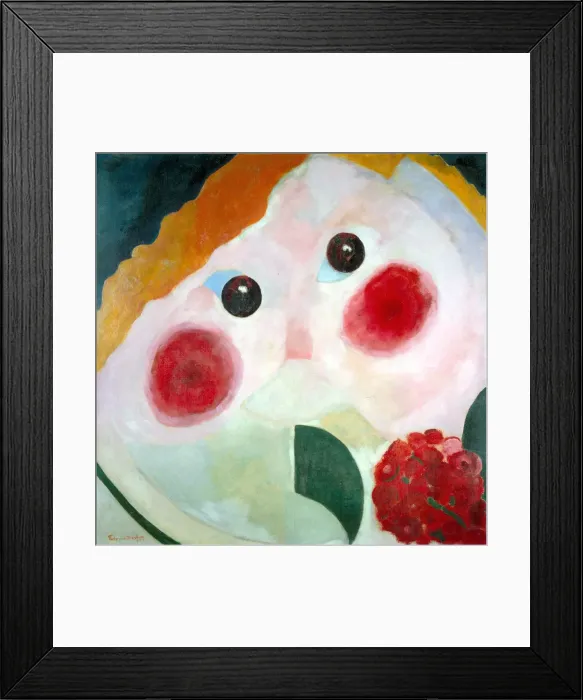 Framed Print : Girl with Ranunculus, 1914. Artist: Doesburg, Theo van (1883-1931) Framed Print : Girl with Ranunculus, 1914. Artist: Doesburg, Theo van (1883-1931)