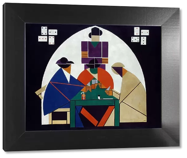 Card players, 1916-1917. Artist: Doesburg, Theo van (1883-1931)