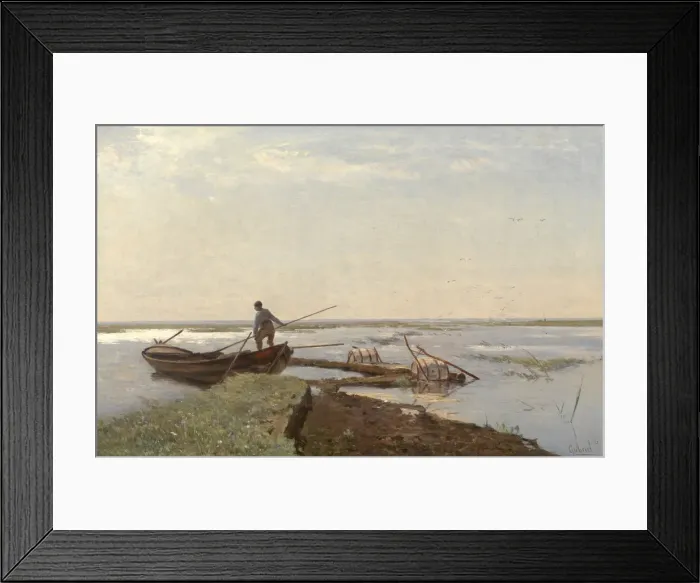 Framed Print : Polder Landscape, 1880s. Artist: Gabriel, Paul Joseph Constantin (1828-1903) Framed Print : Polder Landscape, 1880s. Artist: Gabriel, Paul Joseph Constantin (1828-1903)