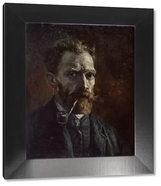 Self-portrait with pipe, 1886. Artist: Gogh, Vincent, van (1853-1890)