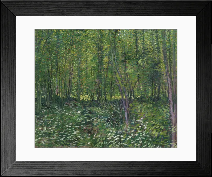 Framed Print : Trees and underwood, 1887. Artist: Gogh, Vincent, van (1853-1890) Framed Print : Trees and underwood, 1887. Artist: Gogh, Vincent, van (1853-1890)