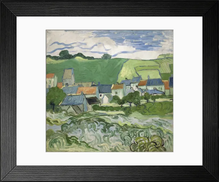 Framed Print : View of Auvers, 1890. Artist: Gogh, Vincent, van (1853-1890) Framed Print : View of Auvers, 1890. Artist: Gogh, Vincent, van (1853-1890)