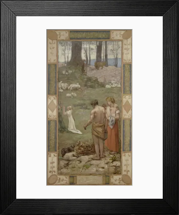 Framed Print : Saint Genevieve as a Child in Prayer, 1876. Artist: Gogh, Vincent, van (1853-1890) Framed Print : Saint Genevieve as a Child in Prayer, 1876. Artist: Gogh, Vincent, van (1853-1890)