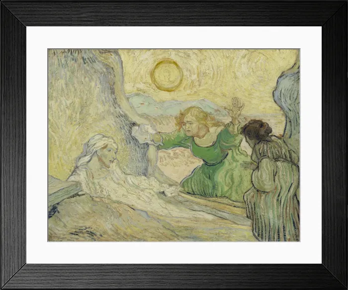 Framed Print : The Raising of Lazarus (after Rembrandt), 1890. Artist: Gogh, Vincent, van (1853-1890) Framed Print : The Raising of Lazarus (after Rembrandt), 1890. Artist: Gogh, Vincent, van (1853-1890)