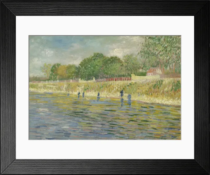 Framed Print : Bank of the Seine, 1887. Artist: Gogh, Vincent, van (1853-1890) Framed Print : Bank of the Seine, 1887. Artist: Gogh, Vincent, van (1853-1890)
