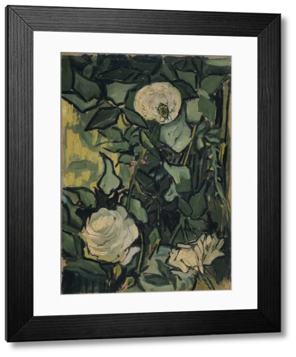 Framed Print : Roses, 1890. Artist: Gogh, Vincent, van (1853-1890) Framed Print : Roses, 1890. Artist: Gogh, Vincent, van (1853-1890)