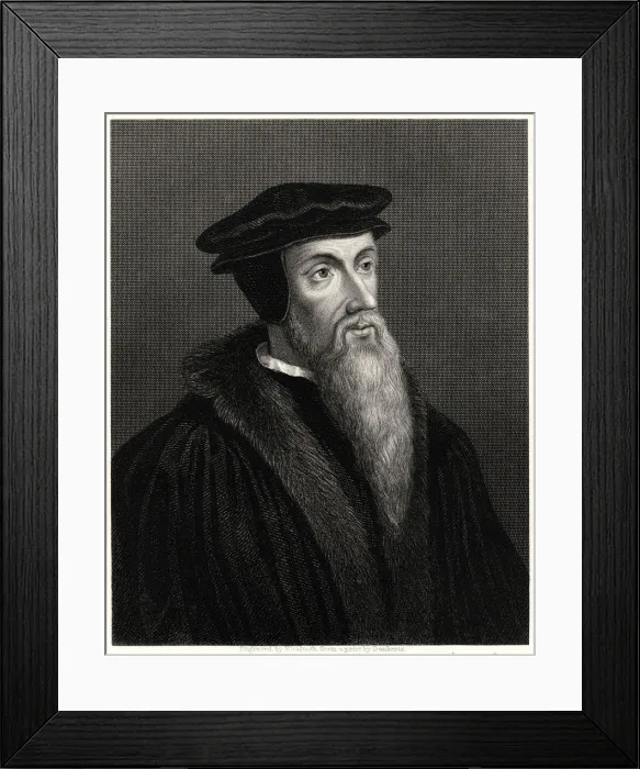Framed Print : Calvin, 19th century. Artist: Thomas A Woolnoth Framed Print : Calvin, 19th century. Artist: Thomas A Woolnoth