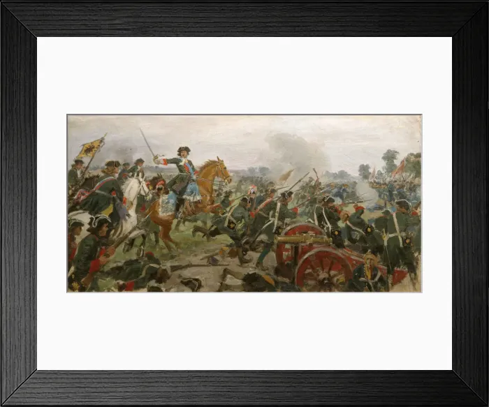 Framed Print : The Battle of Poltava. Artist: Vladimirov, Ivan Alexeyevich (1869-1947) Framed Print : The Battle of Poltava. Artist: Vladimirov, Ivan Alexeyevich (1869-1947)