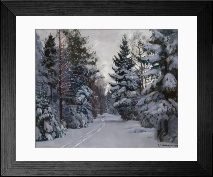 Framed Print : Tracks in the Snow, 1928. Artist: Zhukovsky, Stanislav Yulianovich (1873-1944) Framed Print : Tracks in the Snow, 1928. Artist: Zhukovsky, Stanislav Yulianovich (1873-1944)