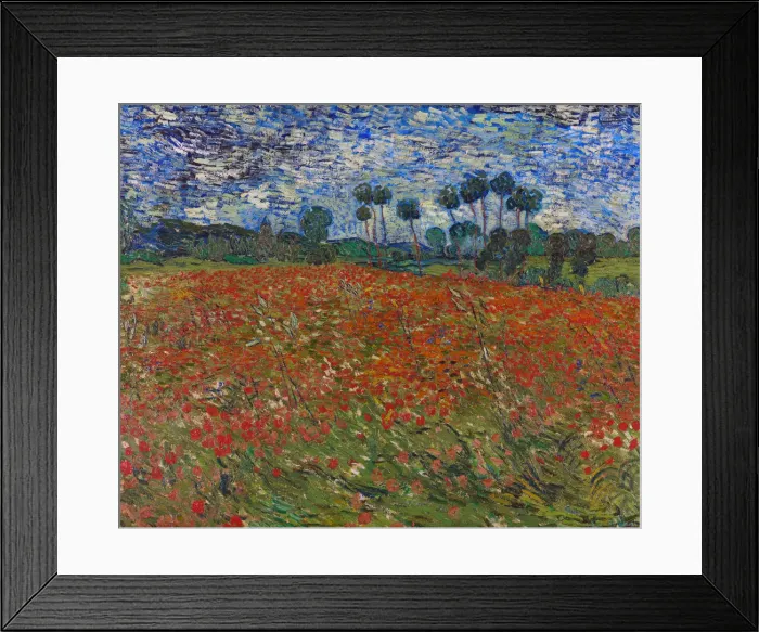 Framed Print : Poppy field, 1890. Artist: Gogh, Vincent, van (1853-1890) Framed Print : Poppy field, 1890. Artist: Gogh, Vincent, van (1853-1890)