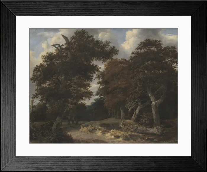 Framed Print : Road through an Oak Forest, 1646-1647. Artist: Ruisdael, Jacob Isaacksz, van (1628 / 29-1682) Framed Print : Road through an Oak Forest, 1646-1647. Artist: Ruisdael, Jacob Isaacksz, van (1628 / 29-1682)