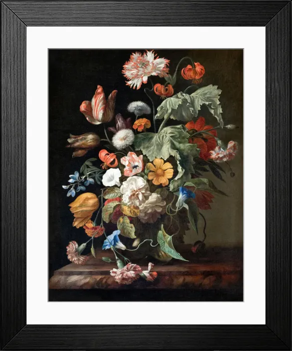 Framed Print : Still-Life with Flowers. Artist: Ruysch, Rachel (1664-1750) Framed Print : Still-Life with Flowers. Artist: Ruysch, Rachel (1664-1750)