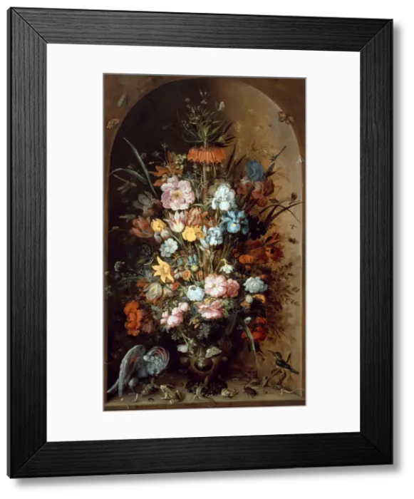 Framed Print : Flower Still Life with Crown Imperial, 1624. Artist: Savery, Roelant (1576-1639) Framed Print : Flower Still Life with Crown Imperial, 1624. Artist: Savery, Roelant (1576-1639)