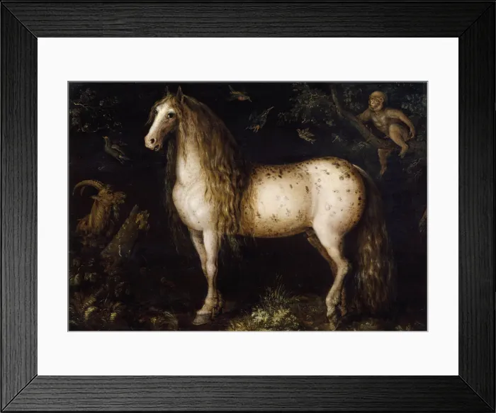Framed Print : The dapple grey, c. 1625-1630. Artist: Savery, Roelant (1576-1639) Framed Print : The dapple grey, c. 1625-1630. Artist: Savery, Roelant (1576-1639)