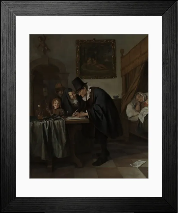 Framed Print : The Doctors Visit, ca 1665. Artist: Steen, Jan Havicksz (1626-1679) Framed Print : The Doctors Visit, ca 1665. Artist: Steen, Jan Havicksz (1626-1679)