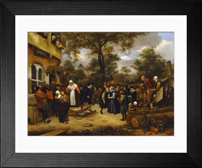 Framed Print : Village Wedding. Artist: Steen, Jan Havicksz (1626-1679) Framed Print : Village Wedding. Artist: Steen, Jan Havicksz (1626-1679)