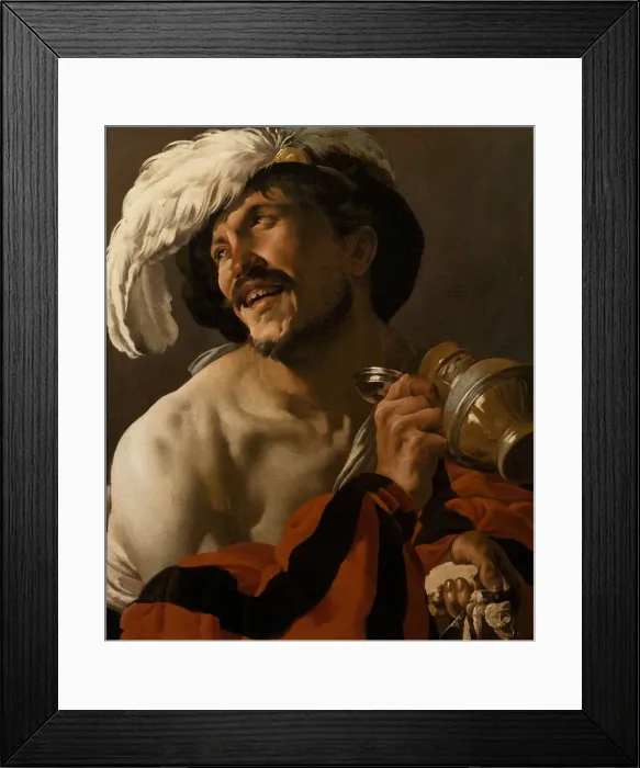 Framed Print : The Merry Drinker, 1625. Artist: Terbrugghen, Hendrick Jansz (1588-1629) Framed Print : The Merry Drinker, 1625. Artist: Terbrugghen, Hendrick Jansz (1588-1629)