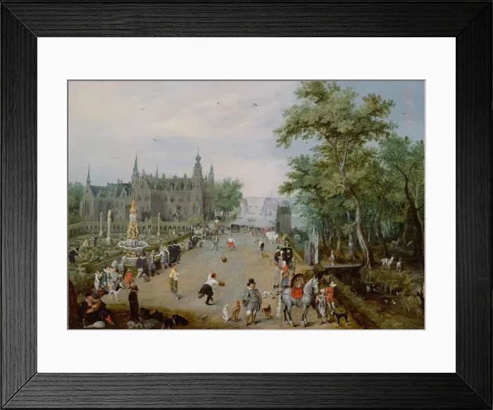 Framed Print : Jeu de Paume Before a Country Palace, ca 1614. Artist: Venne, Adriaen Pietersz. van de (1589-1662) Framed Print : Jeu de Paume Before a Country Palace, ca 1614. Artist: Venne, Adriaen Pietersz. van de (1589-1662)