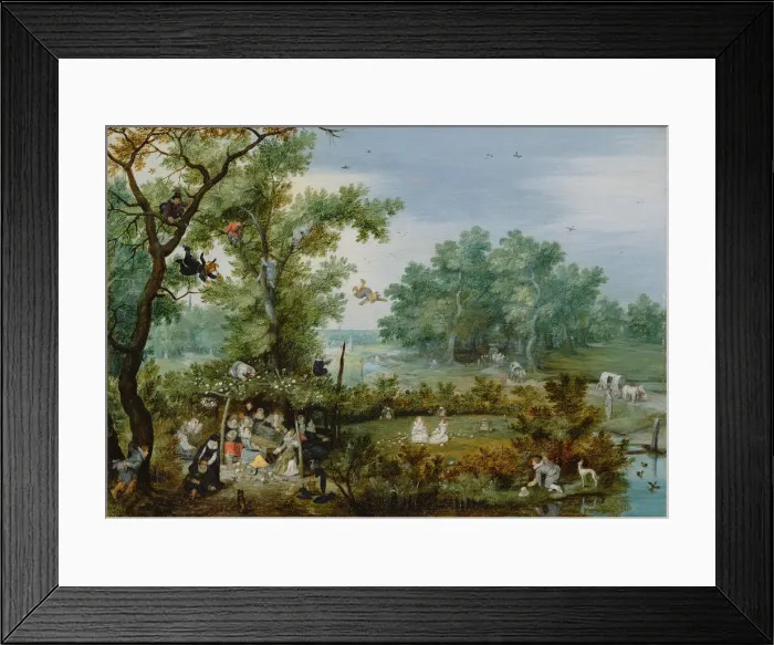 Framed Print : A Merry Company in an Arbor, 1615. Artist: Venne, Adriaen Pietersz. van de (1589-1662) Framed Print : A Merry Company in an Arbor, 1615. Artist: Venne, Adriaen Pietersz. van de (1589-1662)