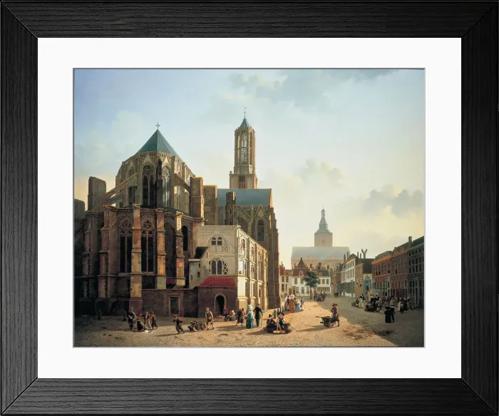 Framed Print : View of the choir and tower of Utrecht Cathedral, c. 1829. Artist: Verheyen, Jan Hendrik (1778-1846) Framed Print : View of the choir and tower of Utrecht Cathedral, c. 1829. Artist: Verheyen, Jan Hendrik (1778-1846)