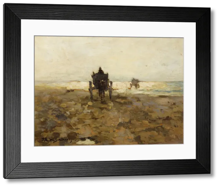 Framed Print : Clammers Horse Drive, c. 1890. Artist: Weissenbruch, Hendrik Johannes (Jan Hendrik) (1824-1903) Framed Print : Clammers Horse Drive, c. 1890. Artist: Weissenbruch, Hendrik Johannes (Jan Hendrik) (1824-1903)