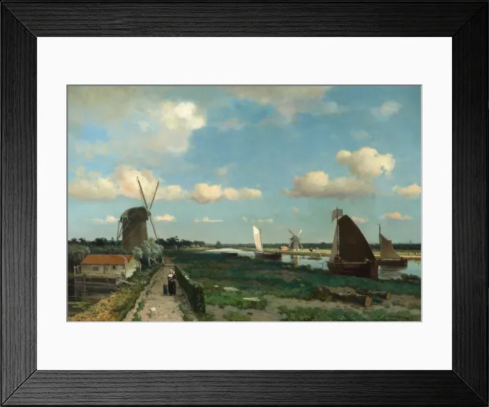 Framed Print : Trekvliet, 1870. Artist: Weissenbruch, Hendrik Johannes (Jan Hendrik) (1824-1903) Framed Print : Trekvliet, 1870. Artist: Weissenbruch, Hendrik Johannes (Jan Hendrik) (1824-1903)