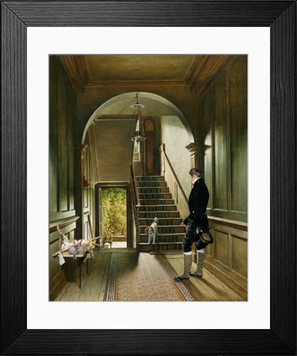 Framed Print : The Staircase of the London Residence of the Painter, 1828. Artist: Wonder, Pieter Christoffel (1780-1852) Framed Print : The Staircase of the London Residence of the Painter, 1828. Artist: Wonder, Pieter Christoffel (1780-1852)