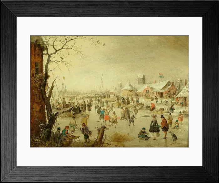 Framed Print : A scene on the Ice, c. 1630. Artist: Avercamp, Hendrick (1585-1634) Framed Print : A scene on the Ice, c. 1630. Artist: Avercamp, Hendrick (1585-1634)
