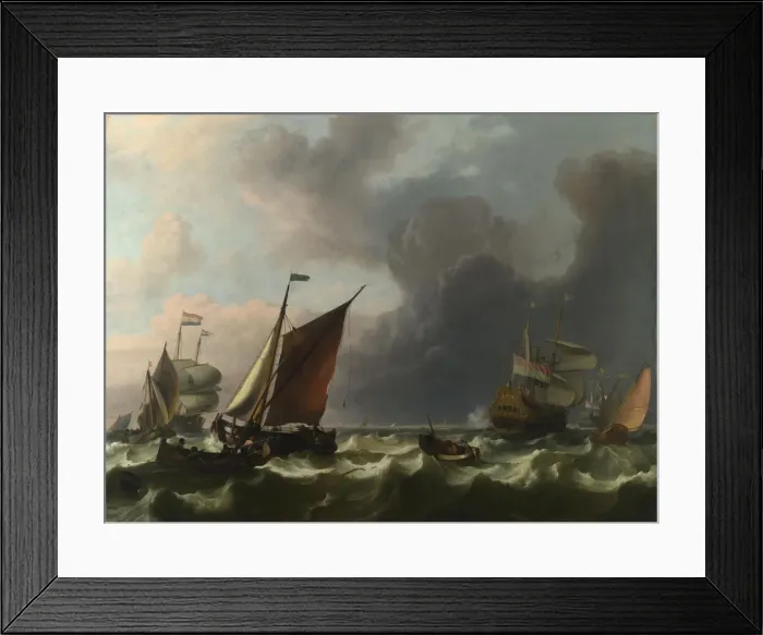 Framed Print : Dutch Men-of-war and Small Vessels in a Fresh Breeze off Enkhuizen, 1683. Artist: Bakhuizen, Ludolf (1630-1708) Framed Print : Dutch Men-of-war and Small Vessels in a Fresh Breeze off Enkhuizen, 1683. Artist: Bakhuizen, Ludolf (1630-1708)