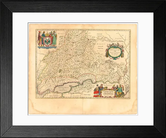 Framed Print : Map of Russia (From: Theatrum Orbis Terrarum... ), 1645. Artist: Blaeu, Willem Janszoon (1571-1638) Framed Print : Map of Russia (From: Theatrum Orbis Terrarum... ), 1645. Artist: Blaeu, Willem Janszoon (1571-1638)