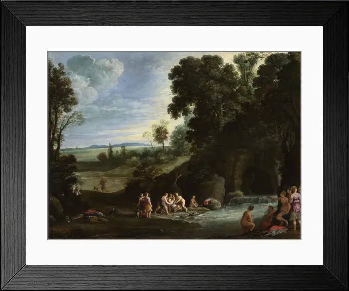 Framed Print : Diana and Callisto, 1620s. Artist: Brill, Paul (1554-1626) Framed Print : Diana and Callisto, 1620s. Artist: Brill, Paul (1554-1626)