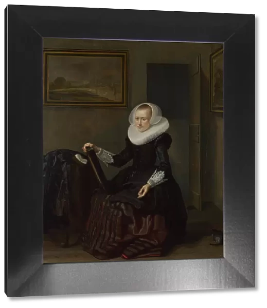 A Woman holding a Mirror, 1625. Artist: Codde, Pieter (1599-1678)