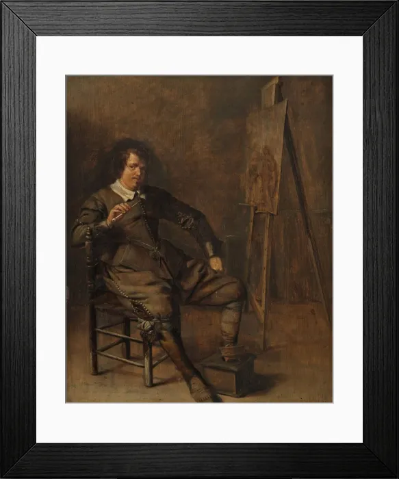 Framed Print : Portrait of a painter in front of his easel, c. 1630. Artist: Codde, Pieter (1599-1678) Framed Print : Portrait of a painter in front of his easel, c. 1630. Artist: Codde, Pieter (1599-1678)