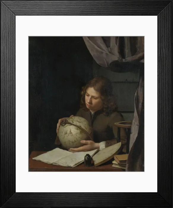 Framed Print : A Young Astronomer, ca 1685. Artist: Deuren, Olivier van (1666-1714) Framed Print : A Young Astronomer, ca 1685. Artist: Deuren, Olivier van (1666-1714)