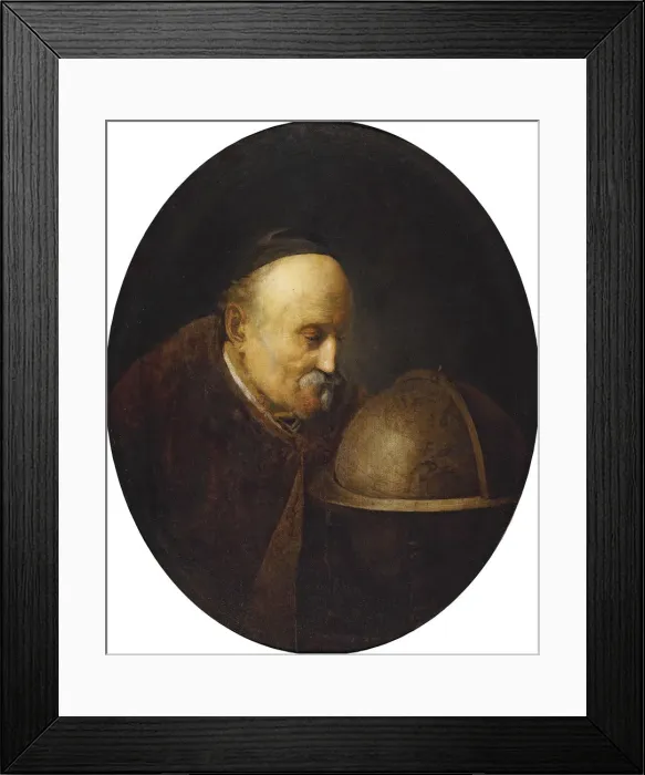 Framed Print : Heraclitus. Artist: Dou, Gerard (Gerrit) (1613-1675) Framed Print : Heraclitus. Artist: Dou, Gerard (Gerrit) (1613-1675)