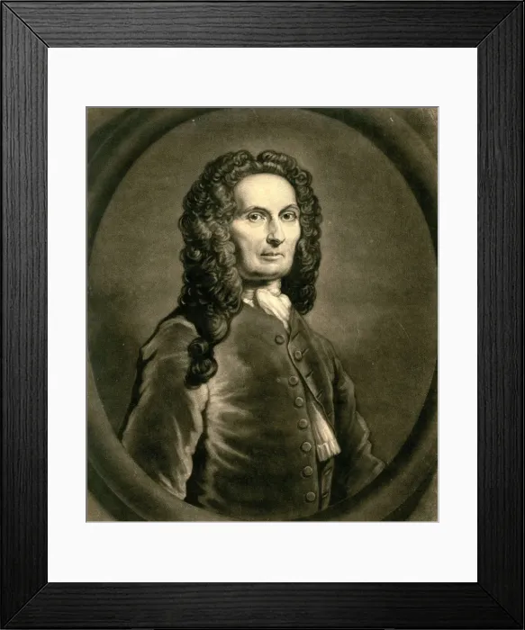 Framed Print : Portrait of French mathematician Abraham de Moivre (1667-1754), 1736. Artist: Faber, John (c. 1695-1756) Framed Print : Portrait of French mathematician Abraham de Moivre (1667-1754), 1736. Artist: Faber, John (c. 1695-1756)