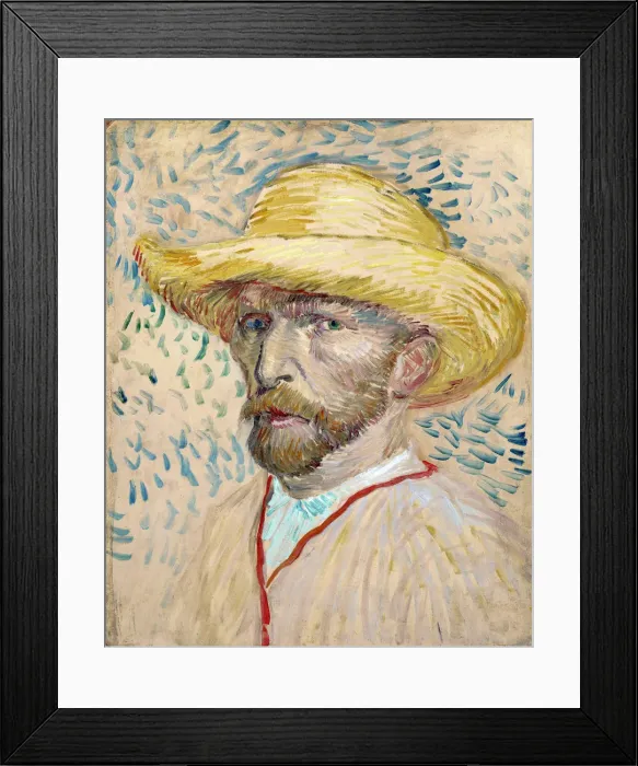 Framed Print : Self-portrait, 1887. Artist: Gogh, Vincent, van (1853-1890) Framed Print : Self-portrait, 1887. Artist: Gogh, Vincent, van (1853-1890)