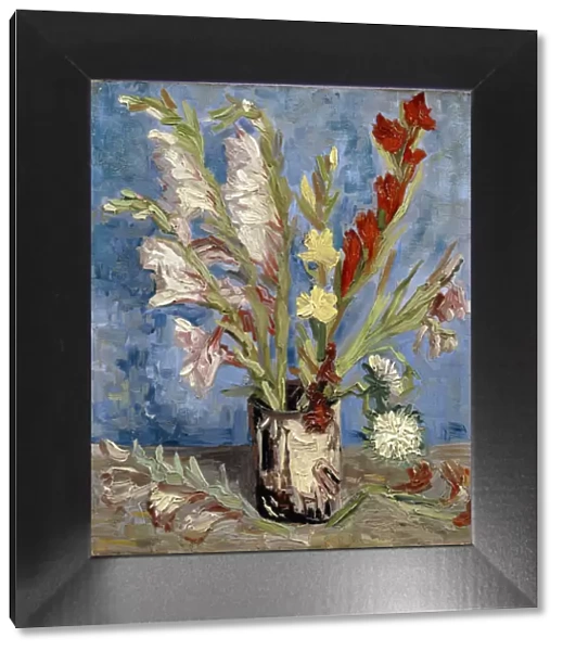 Vase with gladioli and China asters, 1886. Artist: Gogh, Vincent, van (1853-1890)