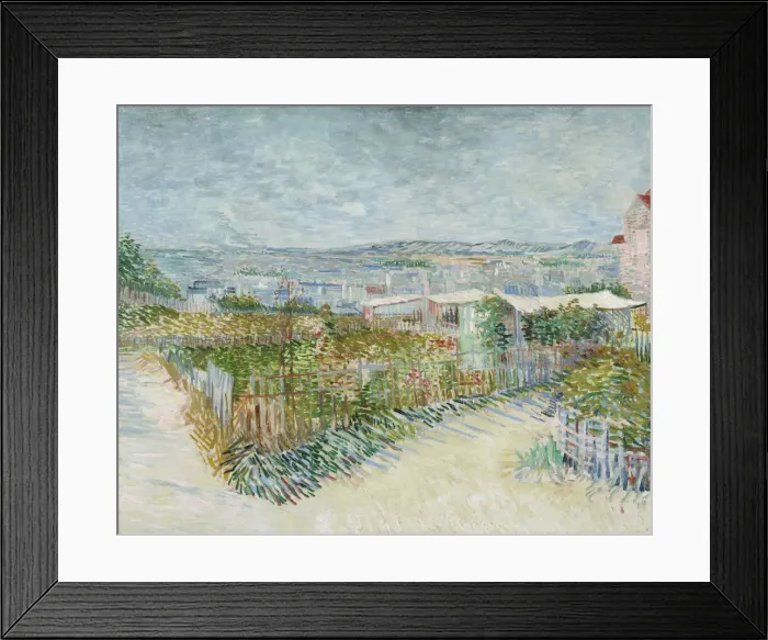 Framed Print : Montmartre: behind the Moulin de la Galette, 1887. Artist: Gogh, Vincent, van (1853-1890) Framed Print : Montmartre: behind the Moulin de la Galette, 1887. Artist: Gogh, Vincent, van (1853-1890)