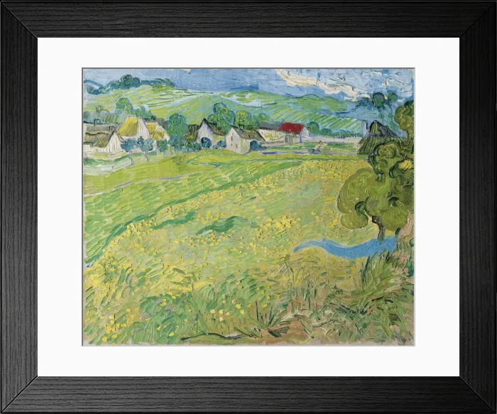 Framed Print : View of Vessenots in Auvers, 1890. Artist: Gogh, Vincent, van (1853-1890) Framed Print : View of Vessenots in Auvers, 1890. Artist: Gogh, Vincent, van (1853-1890)