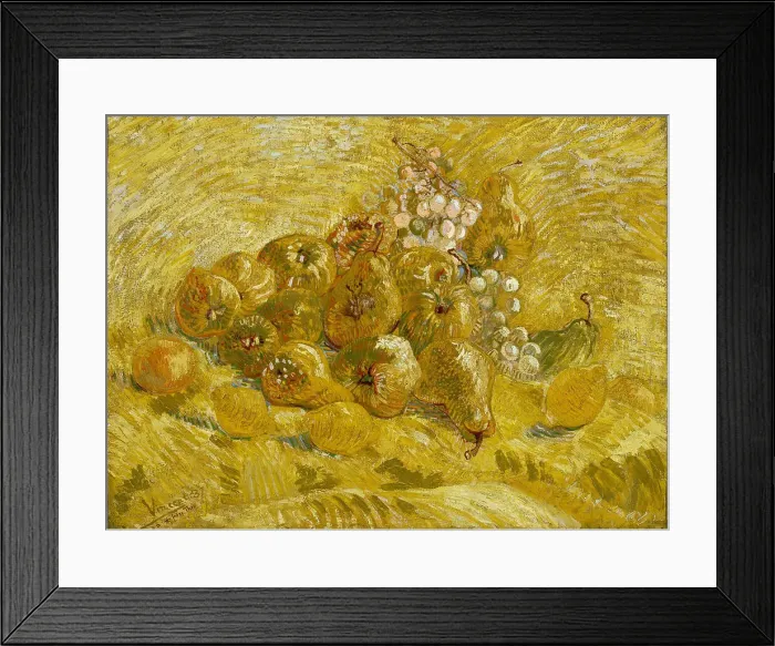 Framed Print : Quinces, lemons, pears and grapes, 1887-1888. Artist: Gogh, Vincent, van (1853-1890) Framed Print : Quinces, lemons, pears and grapes, 1887-1888. Artist: Gogh, Vincent, van (1853-1890)