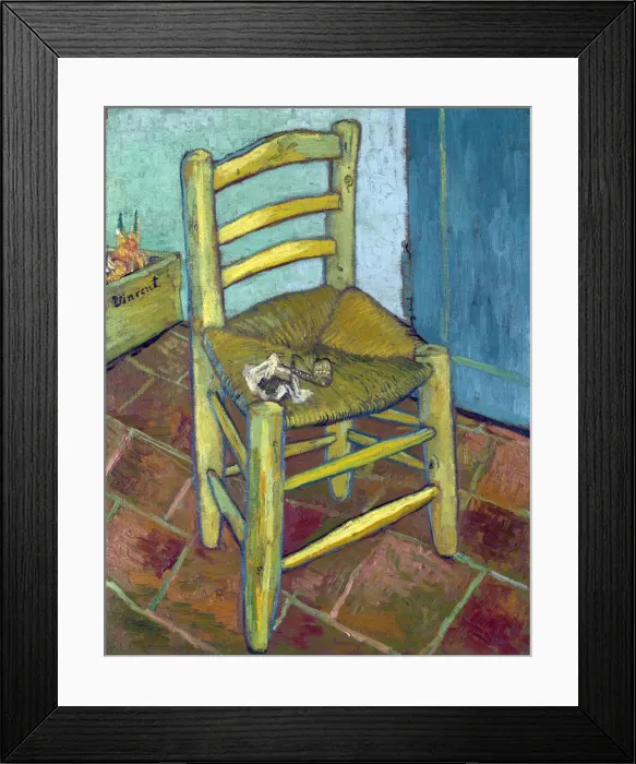 Framed Print : Van Goghs Chair, 1888. Artist: Gogh, Vincent, van (1853-1890) Framed Print : Van Goghs Chair, 1888. Artist: Gogh, Vincent, van (1853-1890)