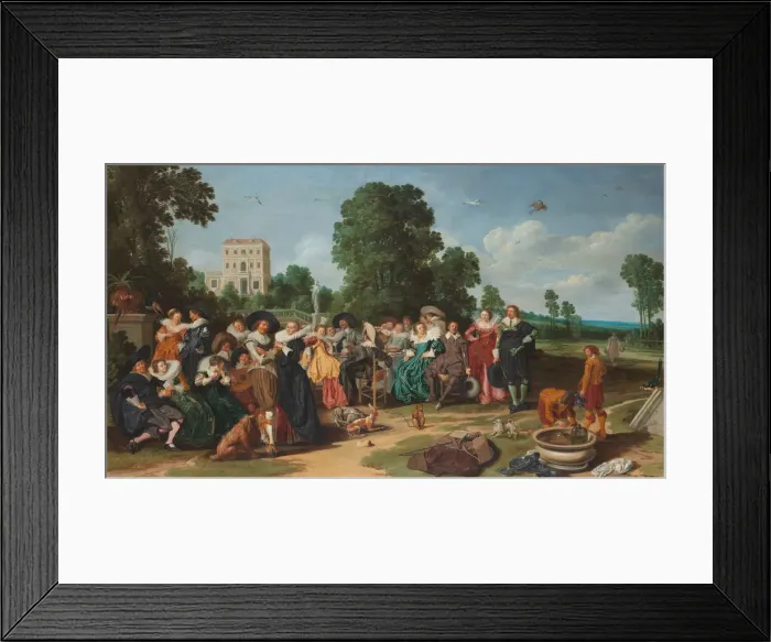 Framed Print : The Fete Champetre, 1627. Artist: Hals, Dirck (1591-1656) Framed Print : The Fete Champetre, 1627. Artist: Hals, Dirck (1591-1656)
