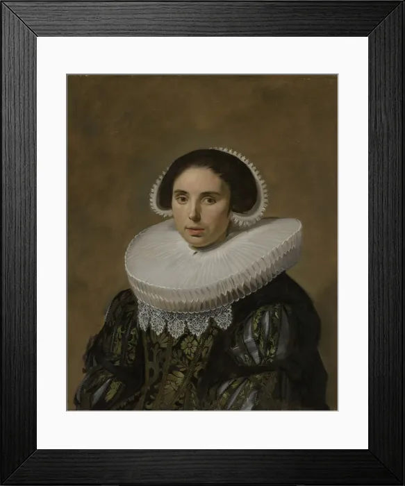 Framed Print : Portrait of a Woman, 1635. Artist: Hals, Frans I (1581-1666) Framed Print : Portrait of a Woman, 1635. Artist: Hals, Frans I (1581-1666)