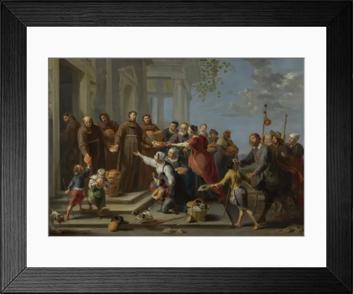 Framed Print : Saint Anthony of Padua distributing Bread, ca 1662. Artist: Herp, Willem van, the Elder (c. 1614-1677) Framed Print : Saint Anthony of Padua distributing Bread, ca 1662. Artist: Herp, Willem van, the Elder (c. 1614-1677)
